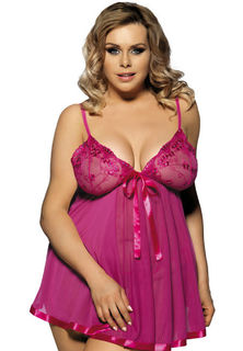Embroidered Plus Size Baby Doll