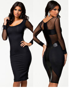 Long Sleeved Bodycon Club Dress