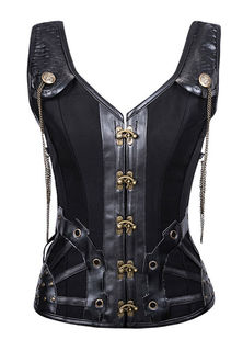 Steampunk Faux Leather Corset