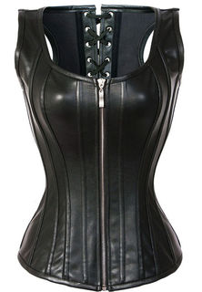 Leather Zip Corset