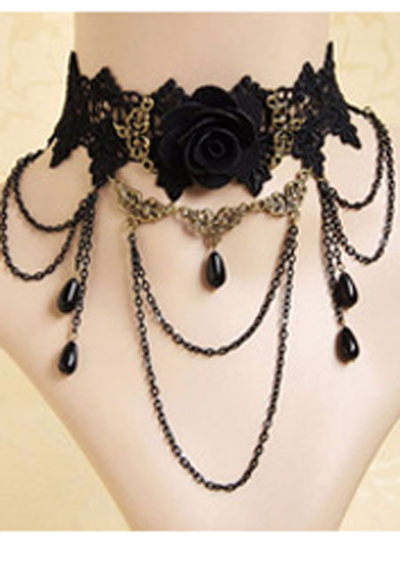 Lace Rose Necklace