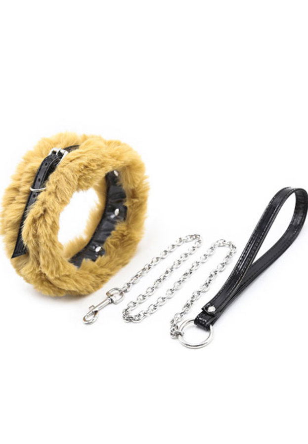 Fluffy Collar And Leash