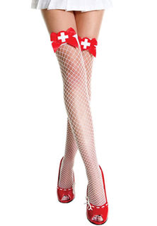 Mesh Nurse Stockings Sexy Lingerie