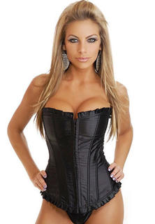 Satin Pleats Plus Size Corset