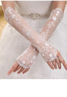 Long Fingerless Bridal Gloves