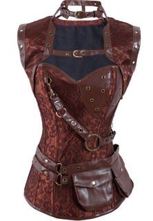 Sexy Lingerie Steampunk  Jacket Corset Set