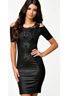 Embroidered Lace Club Dress
